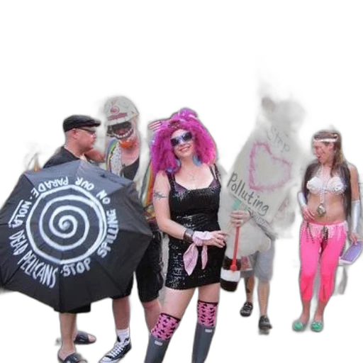 staff, umbrella, mask, concept art, group, people, protesting, oil transparent PNG cut-out