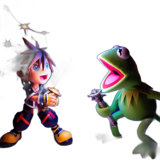 concept art, 3d render, fantasy art, pixel art, two, animated, characters, young transparent PNG cut-out