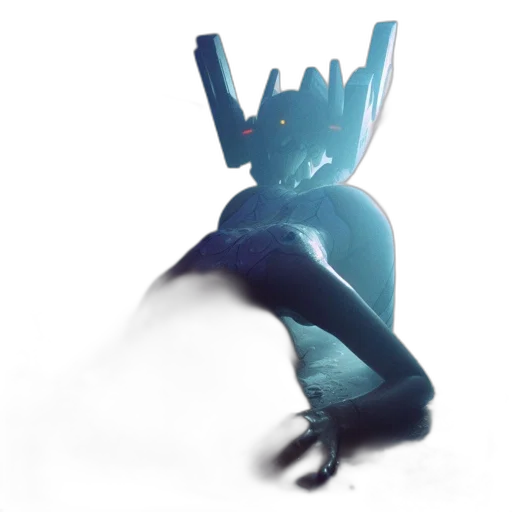 robot, mask, creature, dragon, 3d render, concept art, vaporwave, fantasy art transparent PNG cut-out