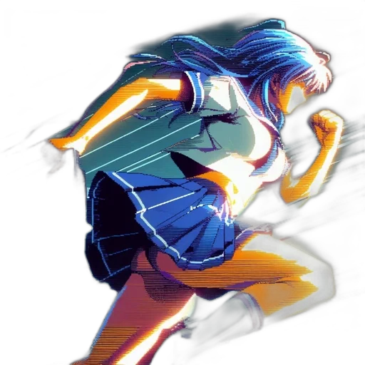 dress, jacket, weapon, face, concept art, comic book art, anime, watercolor transparent PNG cut-out