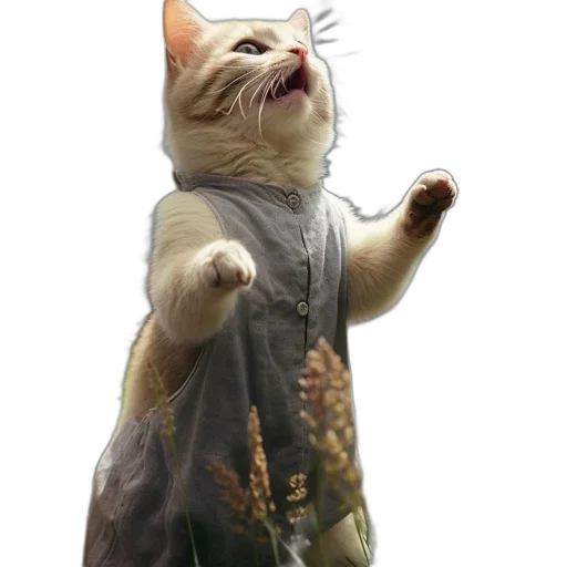 staff, animal, creature, photorealistic, concept art, 3d render, fantasy art, gray-dressed transparent PNG cut-out