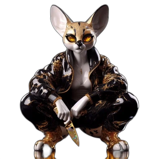 jacket, animal, robot, mask, concept art, cyberpunk, fantasy art, 3d render transparent PNG cut-out