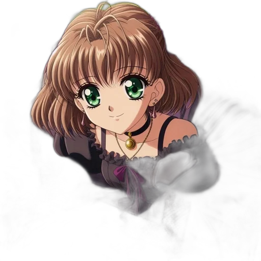 flower, face, hair, jewelry, anime, pixel art, cartoon, photorealistic transparent PNG cut-out