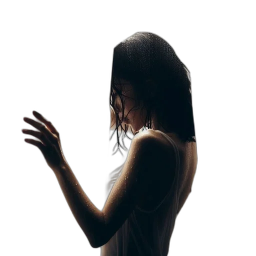 dress, face, mask, hair, photorealistic, 3d render, concept art, oil painting transparent PNG cut-out