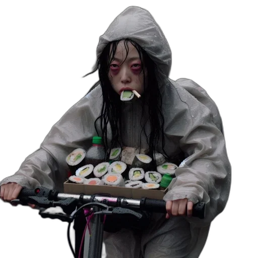 food, jacket, concept art, cyberpunk, photorealistic, pixel art, green, individual transparent PNG cut-out