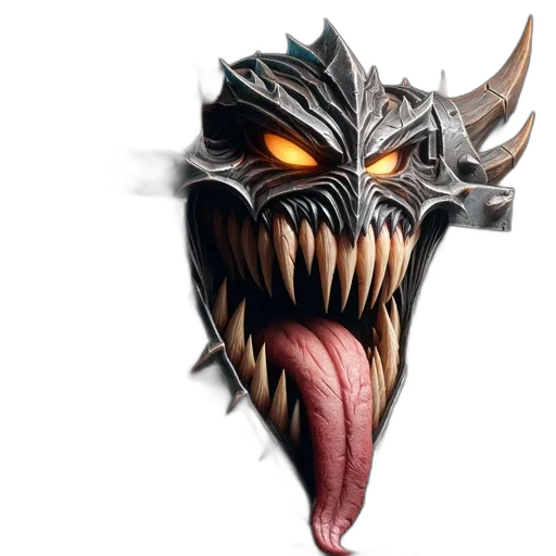 dragon, mask, creature, face, fantasy art, concept art, 3d render, pixel art transparent PNG cut-out