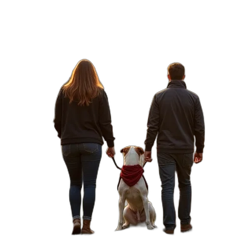 3d render, engagement, session, dog transparent PNG cut-out