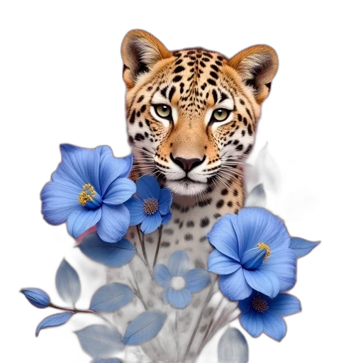 animal, flower, jewelry, creature, photorealistic, fantasy art, oil painting, 3d render transparent PNG cut-out