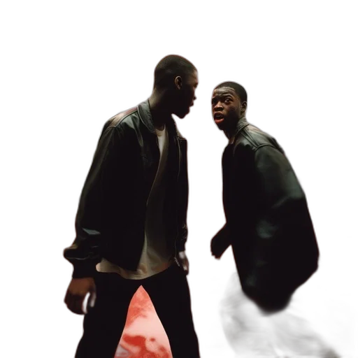 jacket, shoes, concept art, photorealistic, 3d render, comic book art, fire, fog transparent PNG cut-out