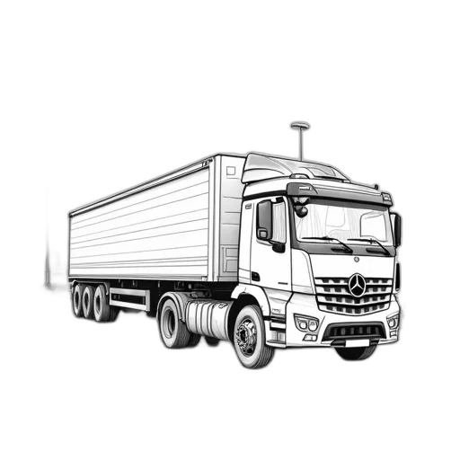 photorealistic, concept art, 3d render, pencil sketch, truck, main, transportation, vehicle transparent PNG cut-out