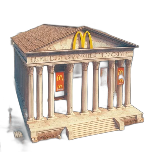 food, building, furniture, robot, 3d render, concept art, photorealistic, vaporwave transparent PNG cut-out