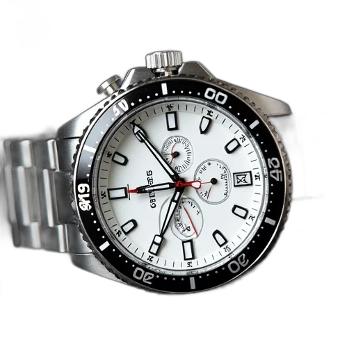 jewelry, 3d render, close-up, image, wristwatch, black, silver, metal transparent PNG cut-out