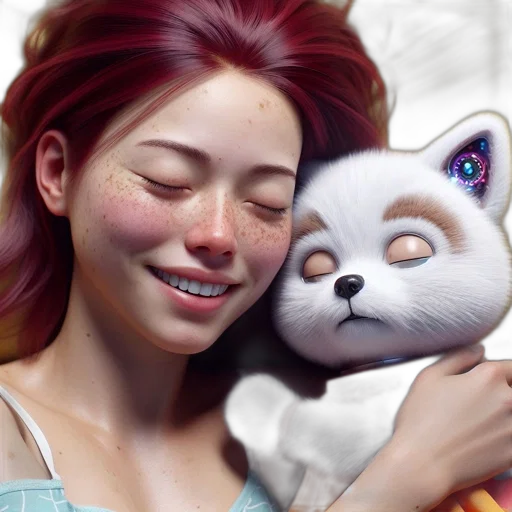 photorealistic, concept art, fantasy art, 3d render, young, woman, red, hair transparent PNG cut-out