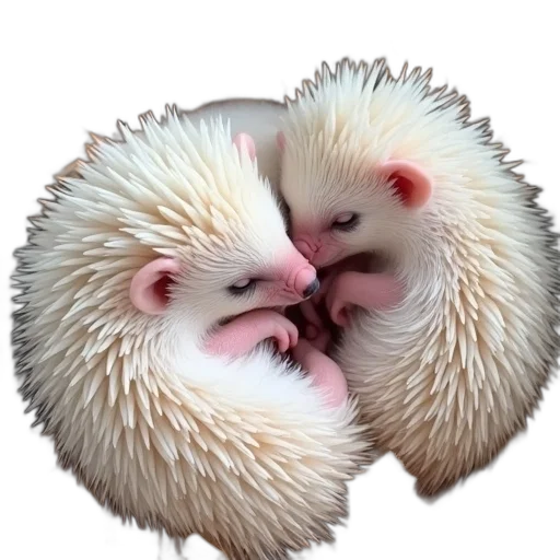 animal, hair, photorealistic, 3d render, group, fluffy, white, baby transparent PNG cut-out