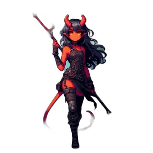 staff, concept art, pixel art, fantasy art, comic book art, red, dark, demonic transparent PNG cut-out