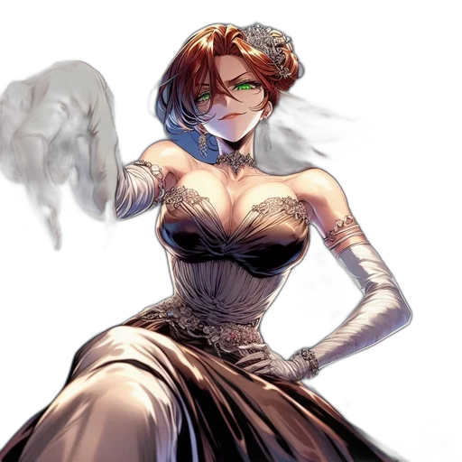 dress, mask, concept art, comic book art, fantasy art, watercolor, fire, dark transparent PNG cut-out