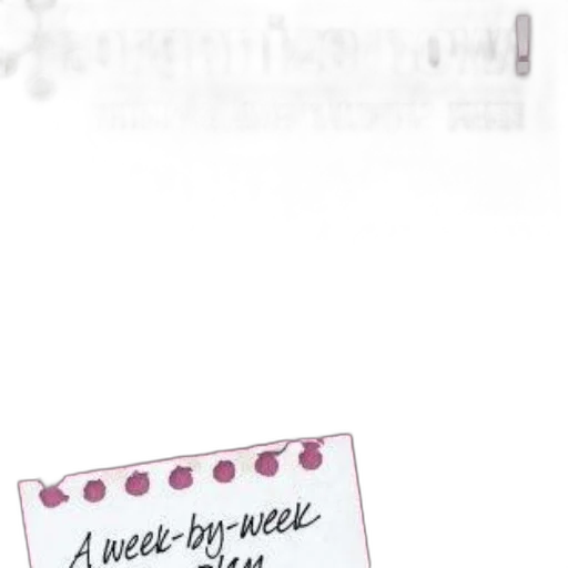 organize, now, think, live, clutter-free, week-by-week, plan, written transparent PNG cut-out