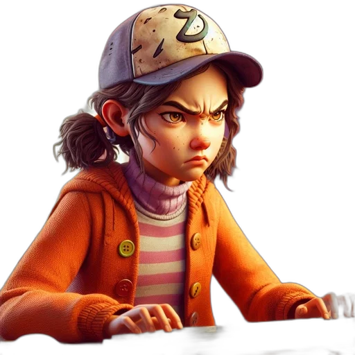 jacket, face, concept art, fantasy art, photorealistic, comic book art, focused, girl transparent PNG cut-out