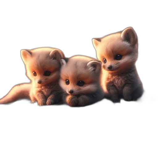animal, 3d render, concept art, photorealistic, oil painting, three, playful, baby transparent PNG cut-out