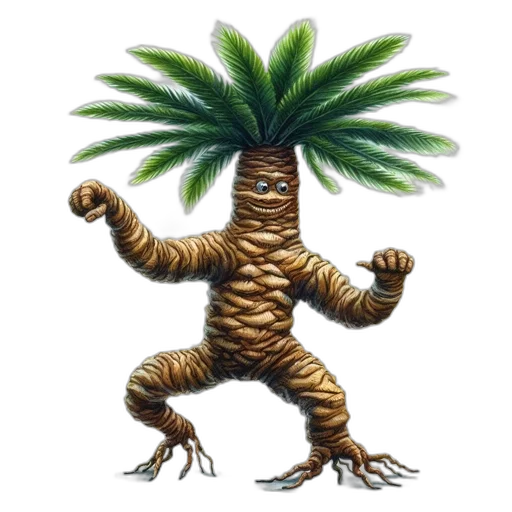 creature, animal, tree, hair, concept art, pixel art, vaporwave, fantasy art transparent PNG cut-out
