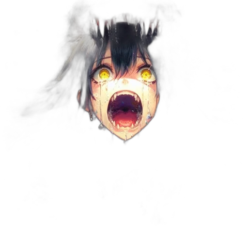 face, mask, creature, hair, anime, concept art, watercolor, pixel art transparent PNG cut-out
