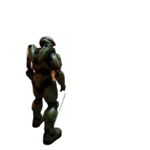 robot, creature, staff, weapon, 3d render, concept art, pixel art, photorealistic transparent PNG cut-out