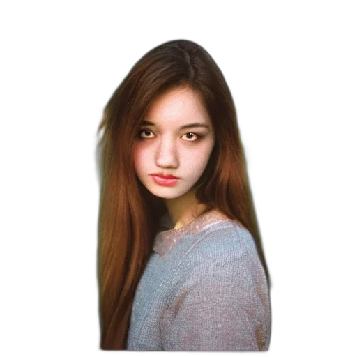 face, hair, mask, creature transparent PNG cut-out