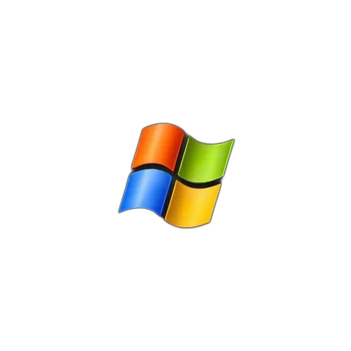 pixel art, 3d render, photorealistic, windows, vista, logo, dark, grey transparent PNG cut-out
