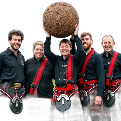 staff, hair, umbrella, group, people, traditional, scottish, attire transparent PNG cut-out