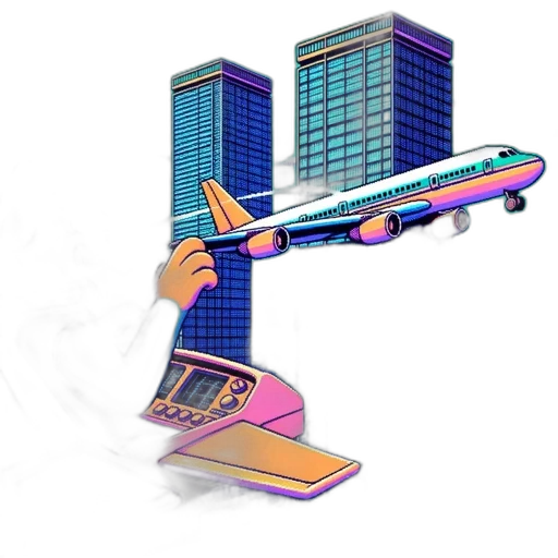 building, weapon, vaporwave, concept art, 3d render, pixel art, blue, dog transparent PNG cut-out