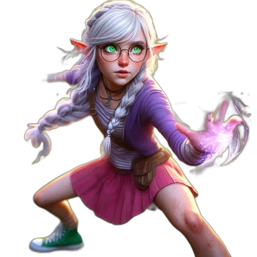 staff, dragon, fantasy art, concept art, comic book art, pixel art, pastel, elfin-looking transparent PNG cut-out