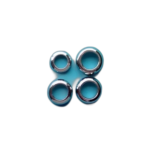 jewelry, 3d render, blue, set, four, stainless, steel, rings transparent PNG cut-out