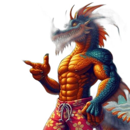 dragon, creature, animal, fantasy art, concept art, photorealistic, pixel art, large transparent PNG cut-out