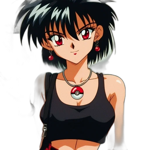 jewelry, anime, cartoon, concept art, pixel art, red, animated, character transparent PNG cut-out