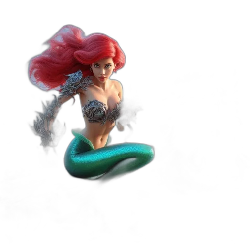creature, concept art, 3d render, fantasy art, pixel art, underwater, fantastical, scene transparent PNG cut-out