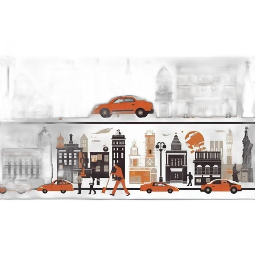car, concept art, watercolor, photorealistic, cartoon, city street, snow, fog transparent PNG cut-out