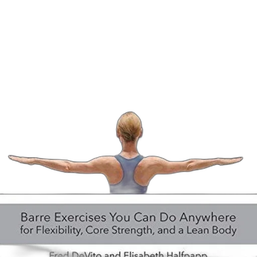 barre, fitness, book, cover, featuring, woman, blue, tank transparent PNG cut-out