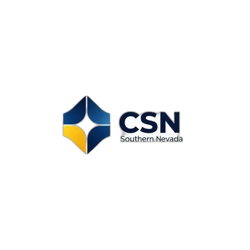 logo, college, southern, nevada, csn, displayed, features, stylized transparent PNG cut-out