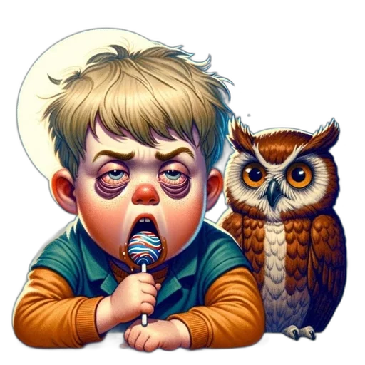 face, cartoon, photorealistic, pixel art, concept art, young, child, yawning transparent PNG cut-out