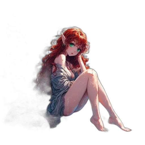 dress, staff, crown, face, pixel art, concept art, anime, fantasy art transparent PNG cut-out