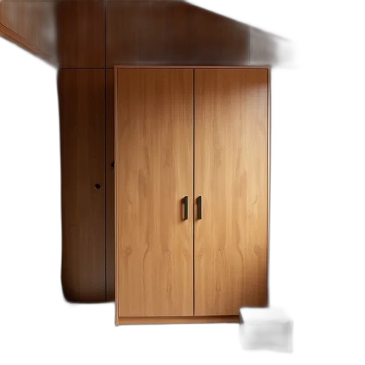 furniture, 3d render, photorealistic, concept art, earth tones, wooden, cabinet, closed transparent PNG cut-out