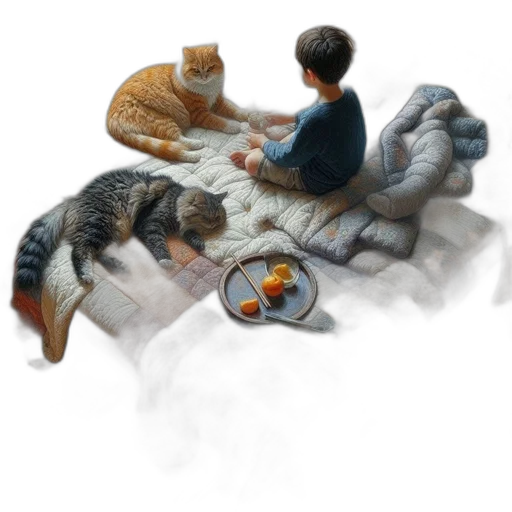 furniture, food, animal, concept art, photorealistic, fantasy art, oil painting, fog transparent PNG cut-out
