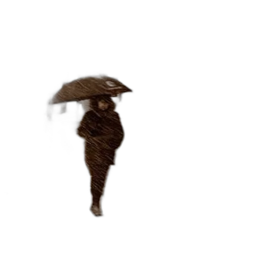 umbrella, dress, hat, staff, 3d render, concept art, photorealistic, pixel art transparent PNG cut-out