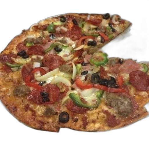 food, 3d render, photorealistic, pizza transparent PNG cut-out
