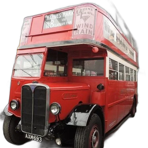 red, double-decker, bus, route, number, 118, displayed, front transparent PNG cut-out