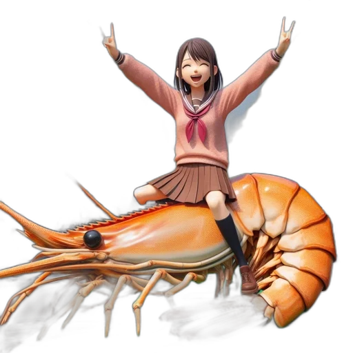 creature, animal, food, 3d render, concept art, photorealistic, fantasy art, sculpture transparent PNG cut-out