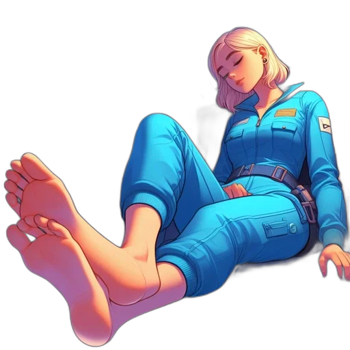 robot, shoes, jacket, staff, concept art, pixel art, vaporwave, comic book art transparent PNG cut-out