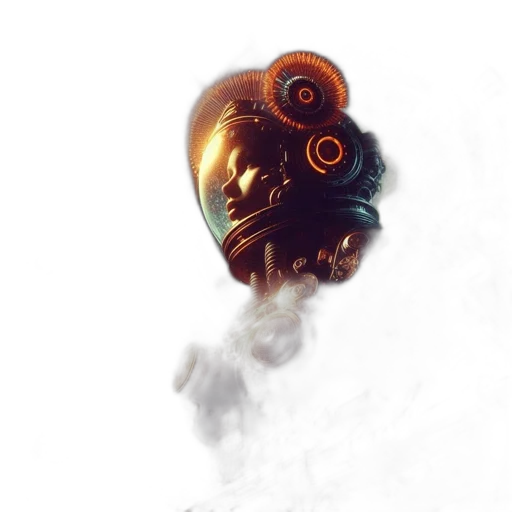 mask, dragon, face, flower, photorealistic, 3d render, concept art, fantasy art transparent PNG cut-out