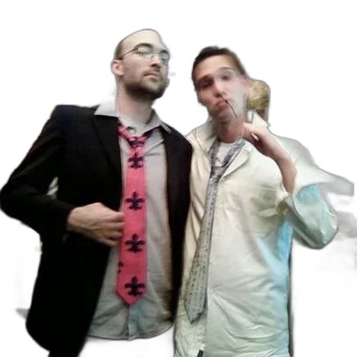 jacket, staff, concept art, two, men, wearing, ties, pose transparent PNG cut-out