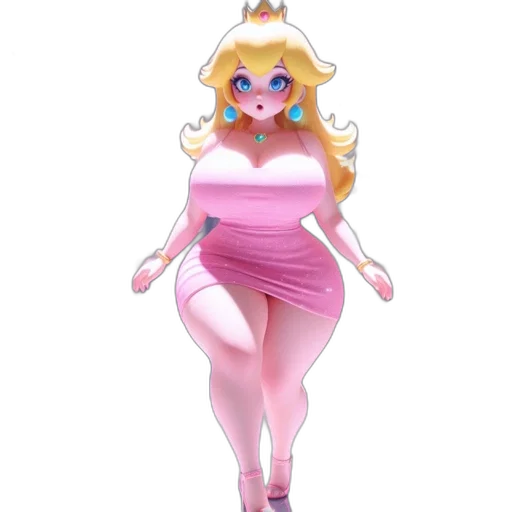 dress, concept art, 3d render, pixel art, cartoon, pastel, animated, woman transparent PNG cut-out